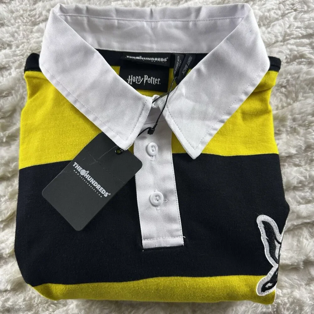 NWT The Hundreds x Harry Potter‎ House Hogwarts Rugby Hufflepuff Polo Size 2X